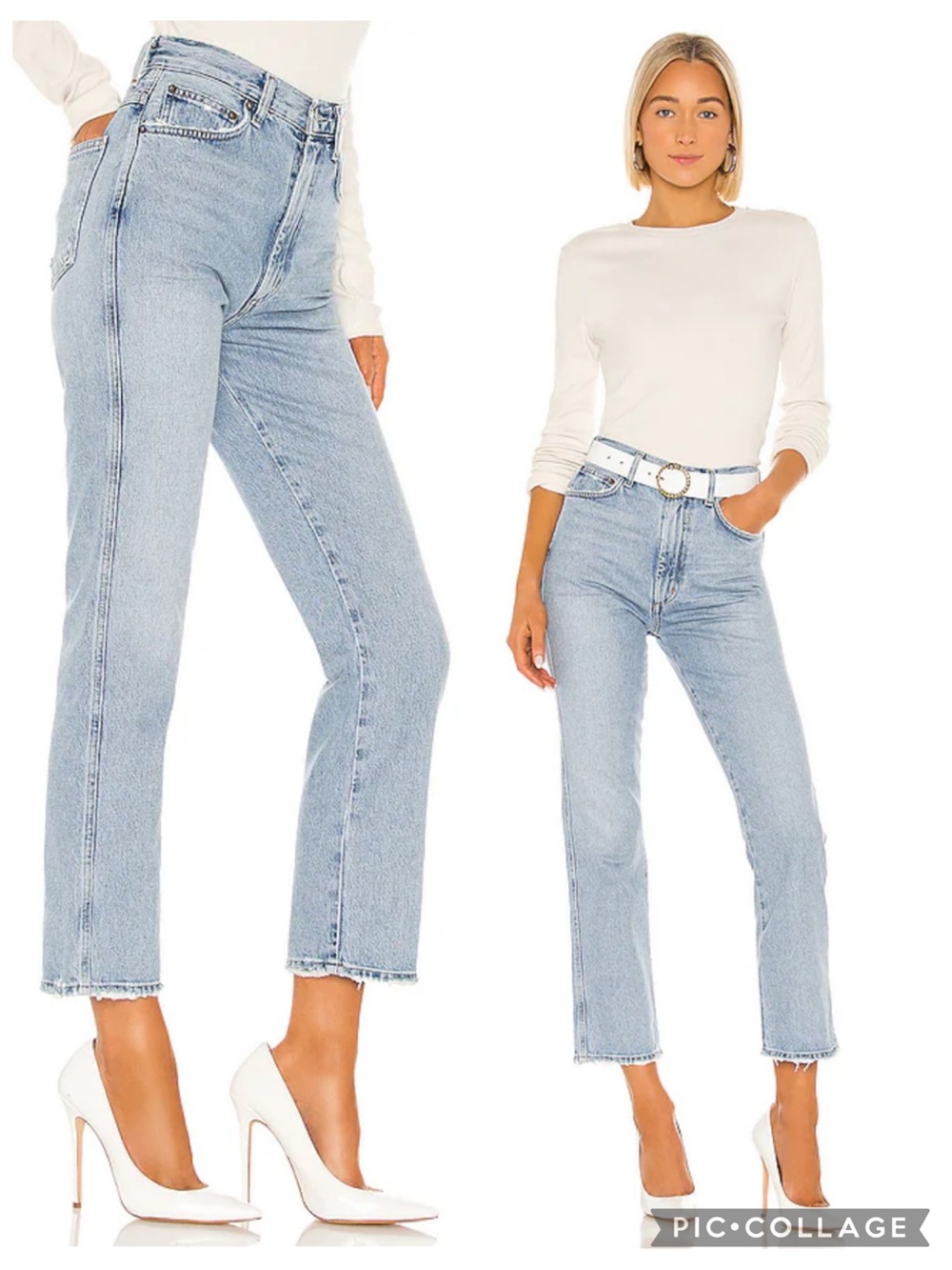 AGOLDE Pinch Waist High Rise Kick Jeans Riptide 25